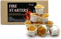 All Natural Fire Starters 60 Pcs Indoor/Outdoor Waterproof Firestarter for Fireplace, BBQ, Campfire, Charcoal, Pit, Wood & Pellet Stove (60)