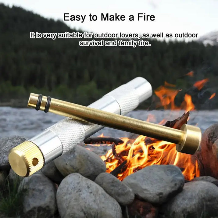 Metal Fire Piston Fire Starter Piston Fire Starter Camping Fire Starters Outdoor Camping Gear Metal Fire Rod for Survival Hiking