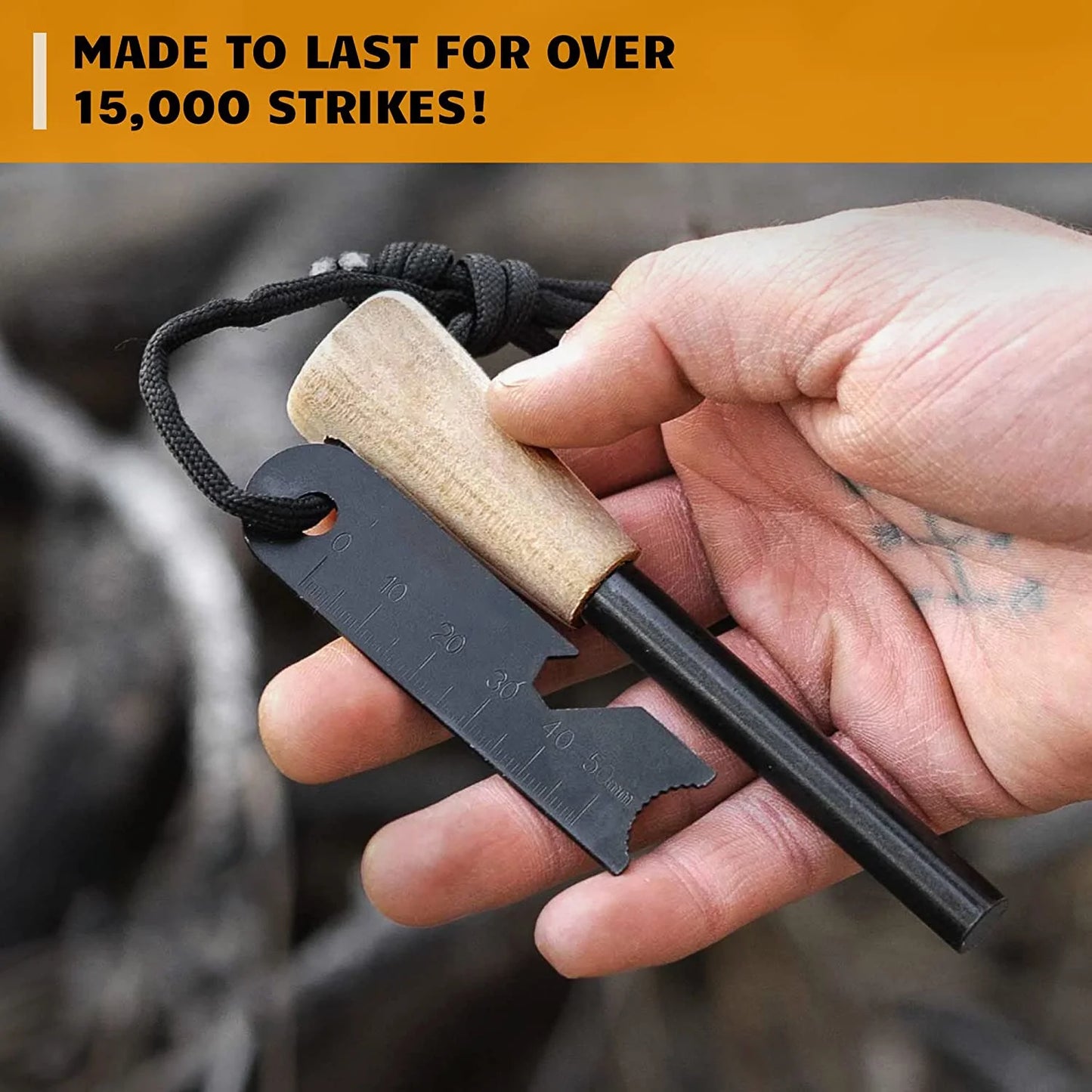 Premium Magnesium Ferro Rod Fire Starter