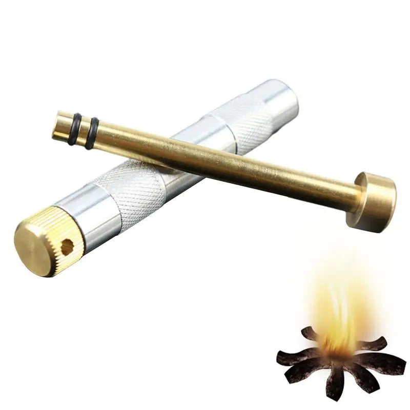 Metal Fire Piston Fire Starter Piston Fire Starter Camping Fire Starters Outdoor Camping Gear Metal Fire Rod for Survival Hiking