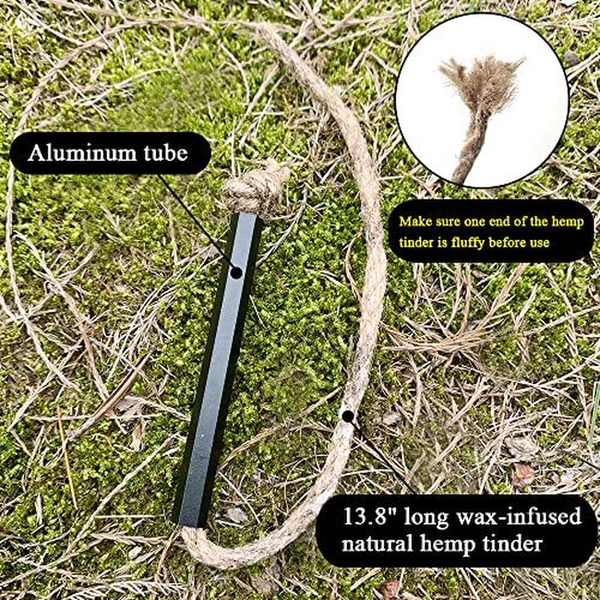 Flint and Steel Fire Starter Kit, OTXEER Ferro Rods Magnesium Fire Starter Survi