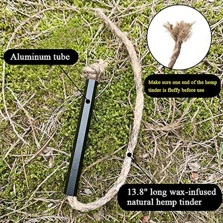 Flint and Steel Fire Starter Kit, OTXEER Ferro Rods Magnesium Fire Starter Survi